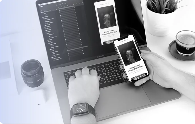 Prototype on laptop and phone